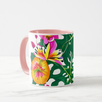 Caneca Tropical Blossom Mug: o pinto de elegância da natu
