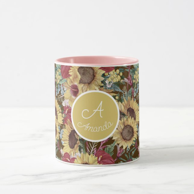 Caneca Tropical de Summertime de Vintagem Personalizada (Centro)