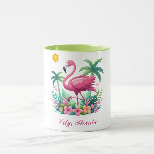 Caneca Tropical/Flórida rosa flamingo (Centro)