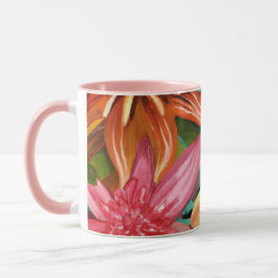 Caneca tropical/havaiano/floral/floral