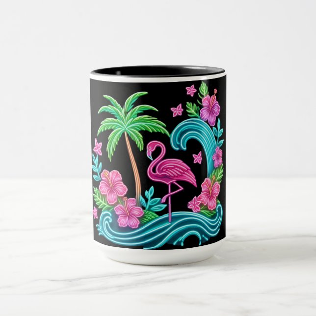 Caneca Tropical Neon Flamingo (Centro)