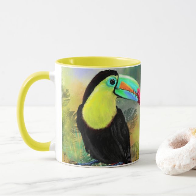 Caneca Tropical Toucan Coffee Mug (Com Donut)
