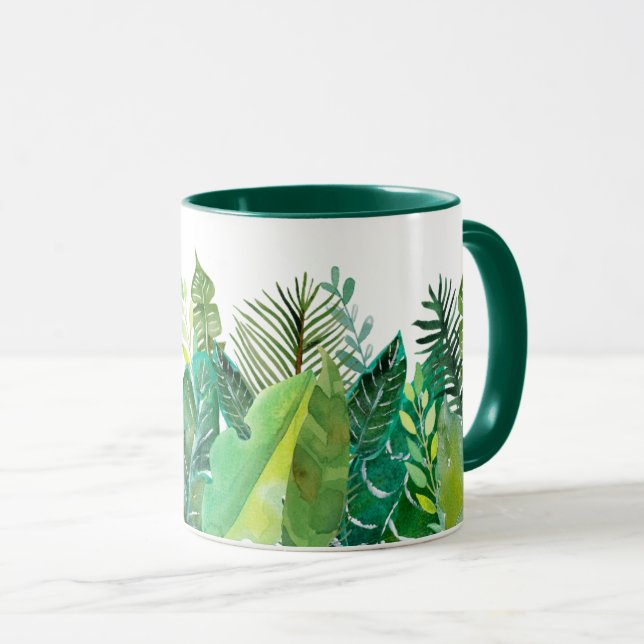 Caneca Tropische groene bladeren (Frente Esquerda)