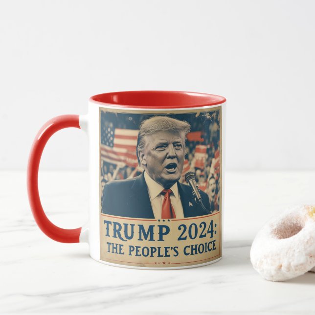 Caneca Trump 2024 A escolha da Pessoas (Com Donut)