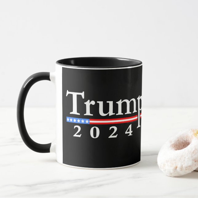Caneca Trump 2024 Classic Black and Red (Com Donut)