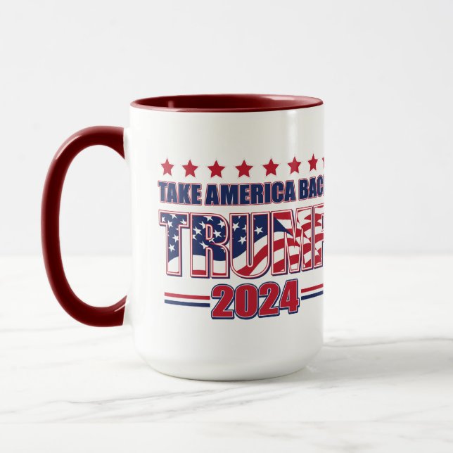Caneca Trump 2024 Retire a América (Esquerda)