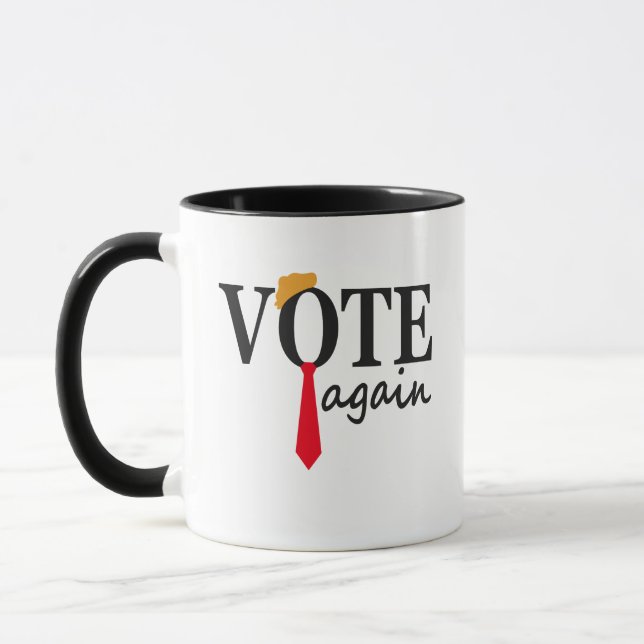 Caneca Trump 2024 Votar Novamente Presente Patriótico Ame (Esquerda)