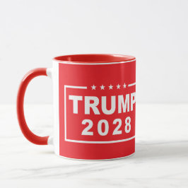 Caneca Trump 2028 Presidente Engraçado Donald Trump