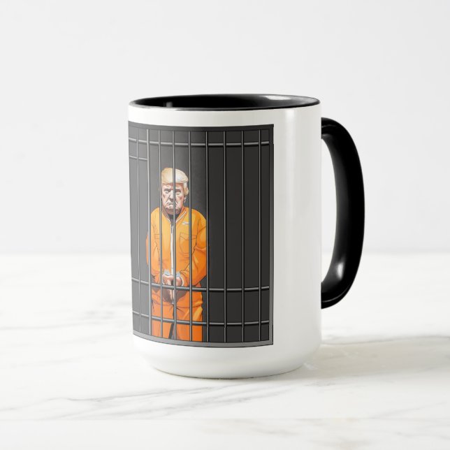 Caneca Trump in Jail Combo Mug, 15 oz (Frente Esquerda)