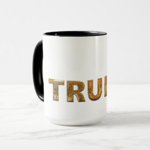 Caneca Trump Merchandise DOURADA Letters Simples Elegânci