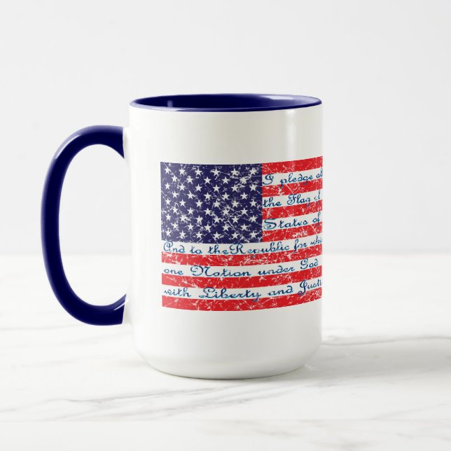 Caneca Trump - Penhor Alegado de Bandeira dos EUA (Esquerda)