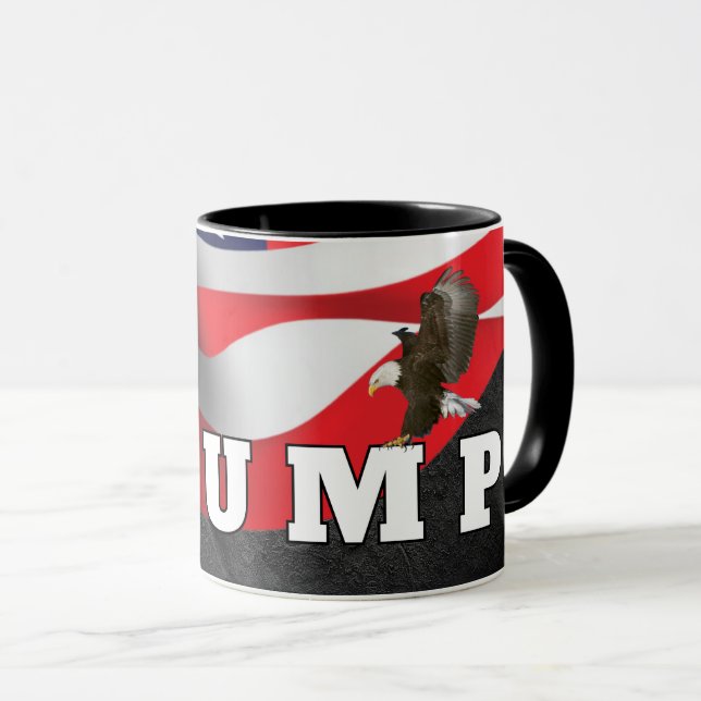 Caneca Trump Text Com Águia Cálida (Frente Esquerda)
