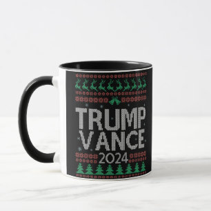 Caneca Trump Vance Christmas Ugly Xmas Sweater Eleição