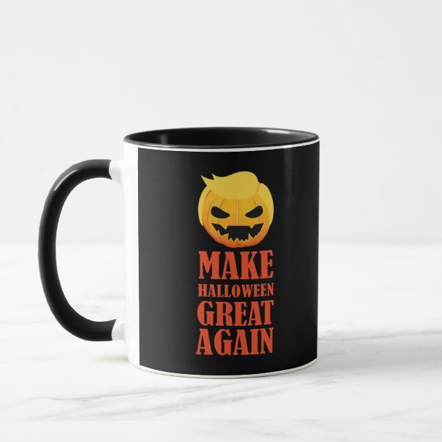 Caneca Trumpkin Faz Excelente De Halloween De Novo - MAGA (Esquerda)