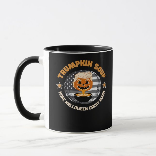 Caneca Trumpkin Faz Excelente De Halloween Novamente Sopa (Esquerda)