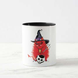 Caneca Truque de Gato do Diabo do Gatinho ou Tratar