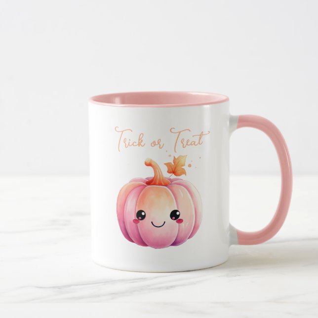 Caneca Truque Ou Tratar Abóbora Kawaii Pumpkin (Direita)