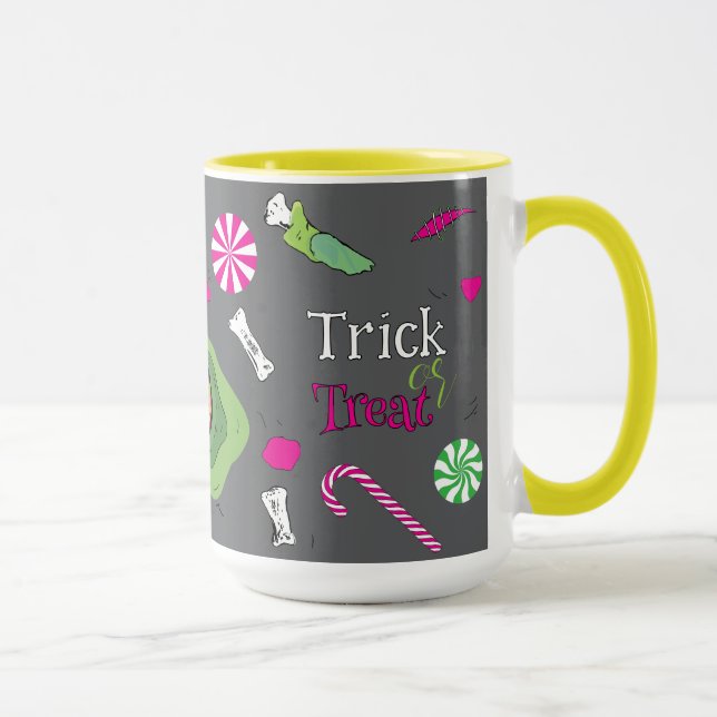 Caneca Truque Ou Tratar! Doce Morte E Doces! (Direita)