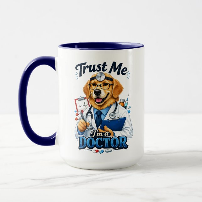 Caneca Trust Me I’m a Dogtor Funny Dog Doctor (Esquerda)