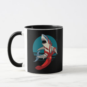 Caneca Tubarão branco excelente e lula gigante