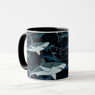 Caneca Tubarao, marinho, mar, peixe, predador, animal, ma
