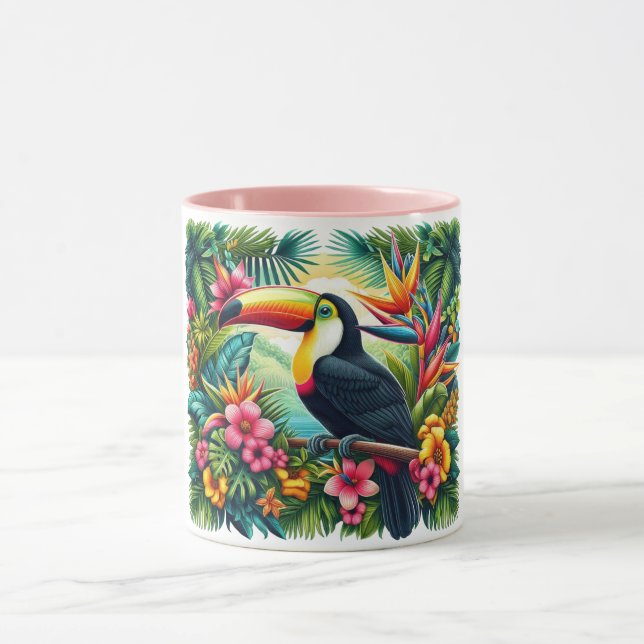 Caneca Tucano tropical/de selva ave Brasil (Centro)
