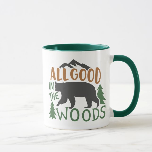 Caneca Tudo Bem Na Floresta Urso Preto Camping (Direita)