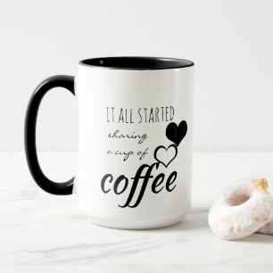 Caneca Tudo começou a compartilhar uma taça de café