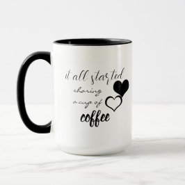 Caneca Tudo começou a compartilhar uma taça de café