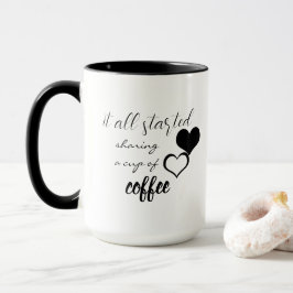 Caneca Tudo começou a compartilhar uma taça de café