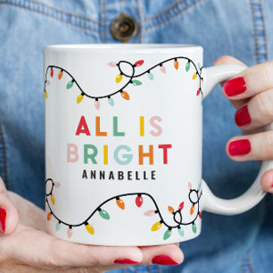 Caneca Tudo é brilhante, divertida e brilhante, brilho d