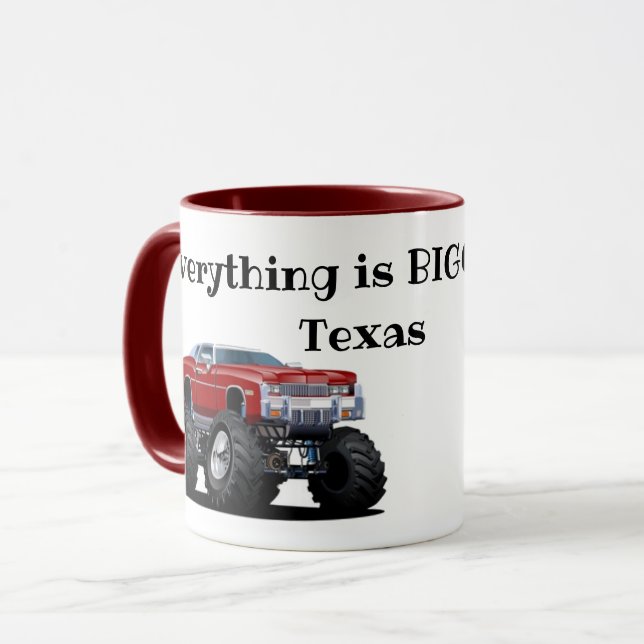 Caneca "Tudo é maior no Texas" (Frente Esquerda)