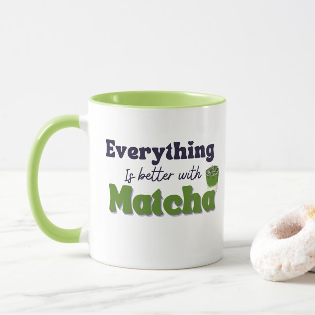 Caneca Tudo É Melhor Com Matcha (Com Donut)