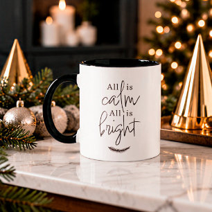 Caneca Tudo Está Calmo, Tudo Está Brilhante Noite Silenci