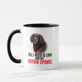 Caneca Tudo o que Preciso é Amor e Meu Café Boykin Spanie