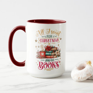 Caneca Tudo o que Quero no Natal São Mais Livros