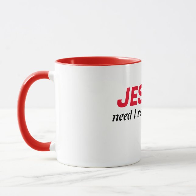 Caneca Tudo sobre Jesus. (Esquerda)