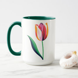 Caneca Tulipa em Aquarela