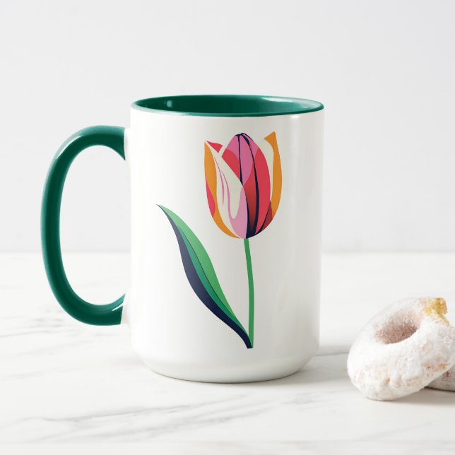Caneca Tulipa em Aquarela (Com Donut)