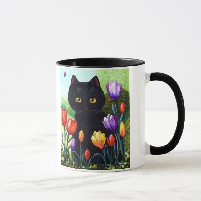 Caneca Tulipas originais bonitos Creationarts da arte do (Direita)