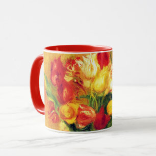 Caneca Tulipas por Pierre Renoir, Arte Impressionista Vin