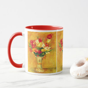 Caneca Tulipas por Pierre Renoir, Arte Impressionista Vin