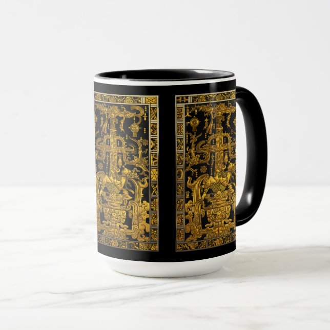 Caneca Túmulo do Astronauta Palenque Dourado - Paquistão (Frente Esquerda)