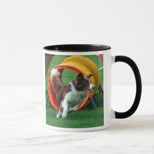 Caneca Túnel da agilidade de Brown border collie (Direita)