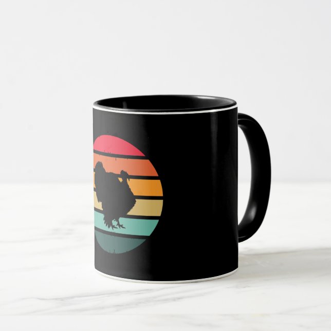 Caneca Turca Bird Thankplaying Vintage Sunset (Frente Esquerda)