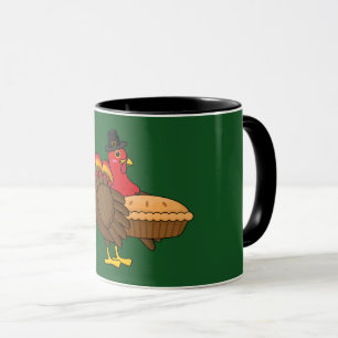 Caneca Turca bonita com trote de abóbora