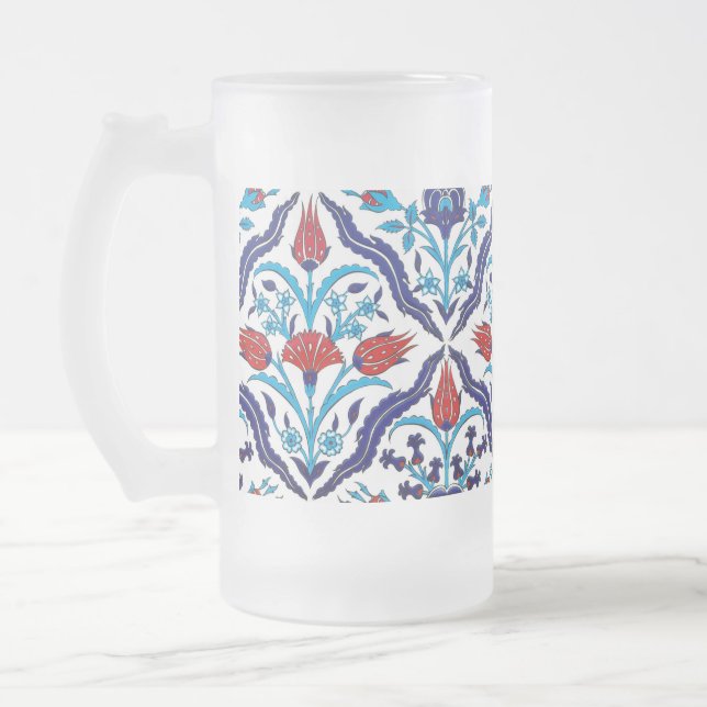 Caneca turca do vidro de fosco das tulipas (Esquerda)