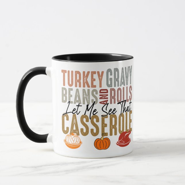 Caneca Turcos Feijões E Rolls Casserole Engraçados (Esquerda)