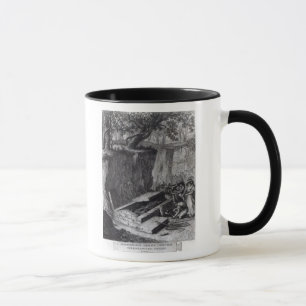 Caneca Turistas que vêem a abertura de um antigo