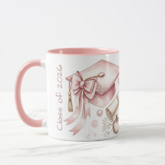 Caneca Turma de acessórios femininos cor-de-rosa formatur